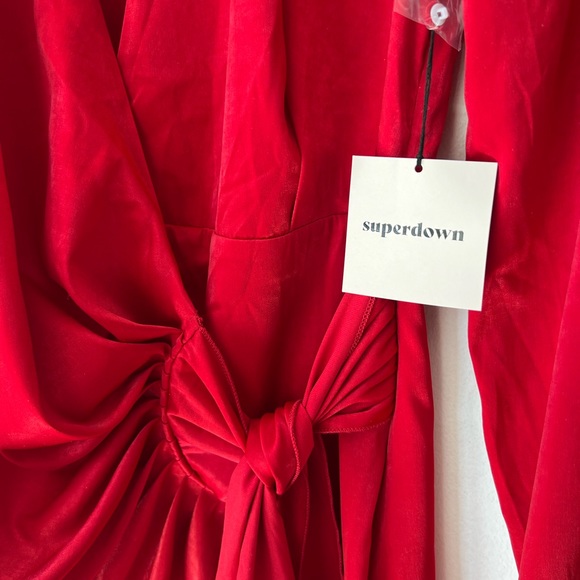Brand new sexy Super down red wrap dress - Picture 3 of 4